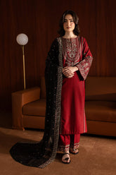 ROYAL PRET 3PC - Embroidered Dress